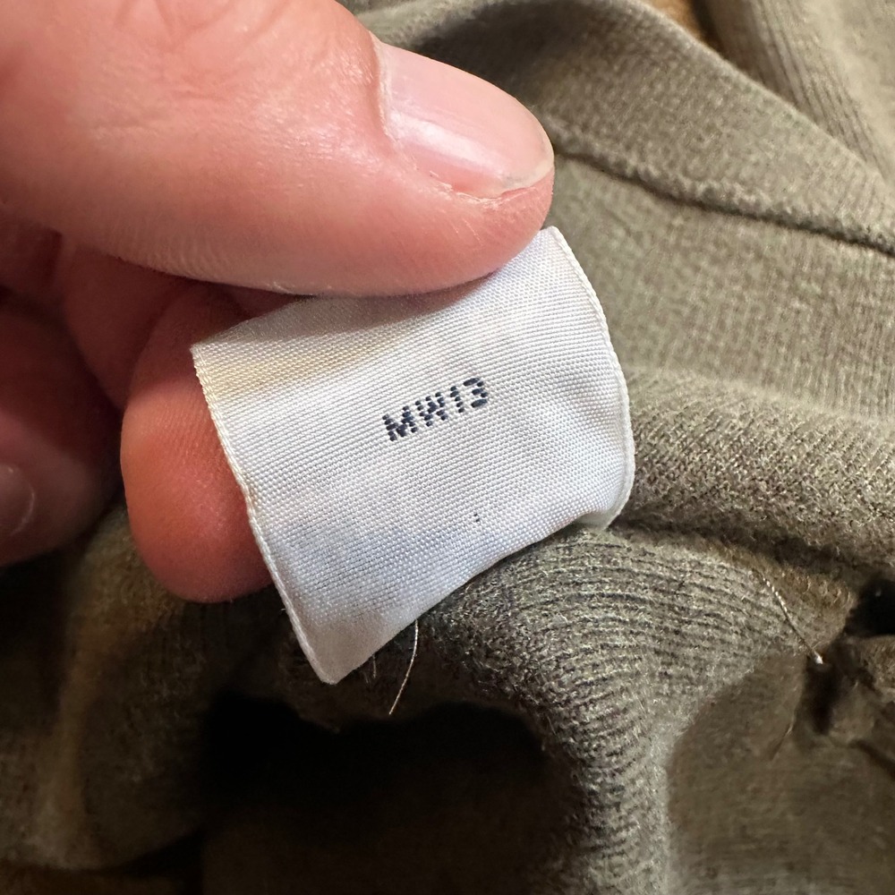 Polo Ralph Lauren Quarter Zip Pullover Mens Large Olive Green 100% Cotton Boxy - Picture 5 of 9